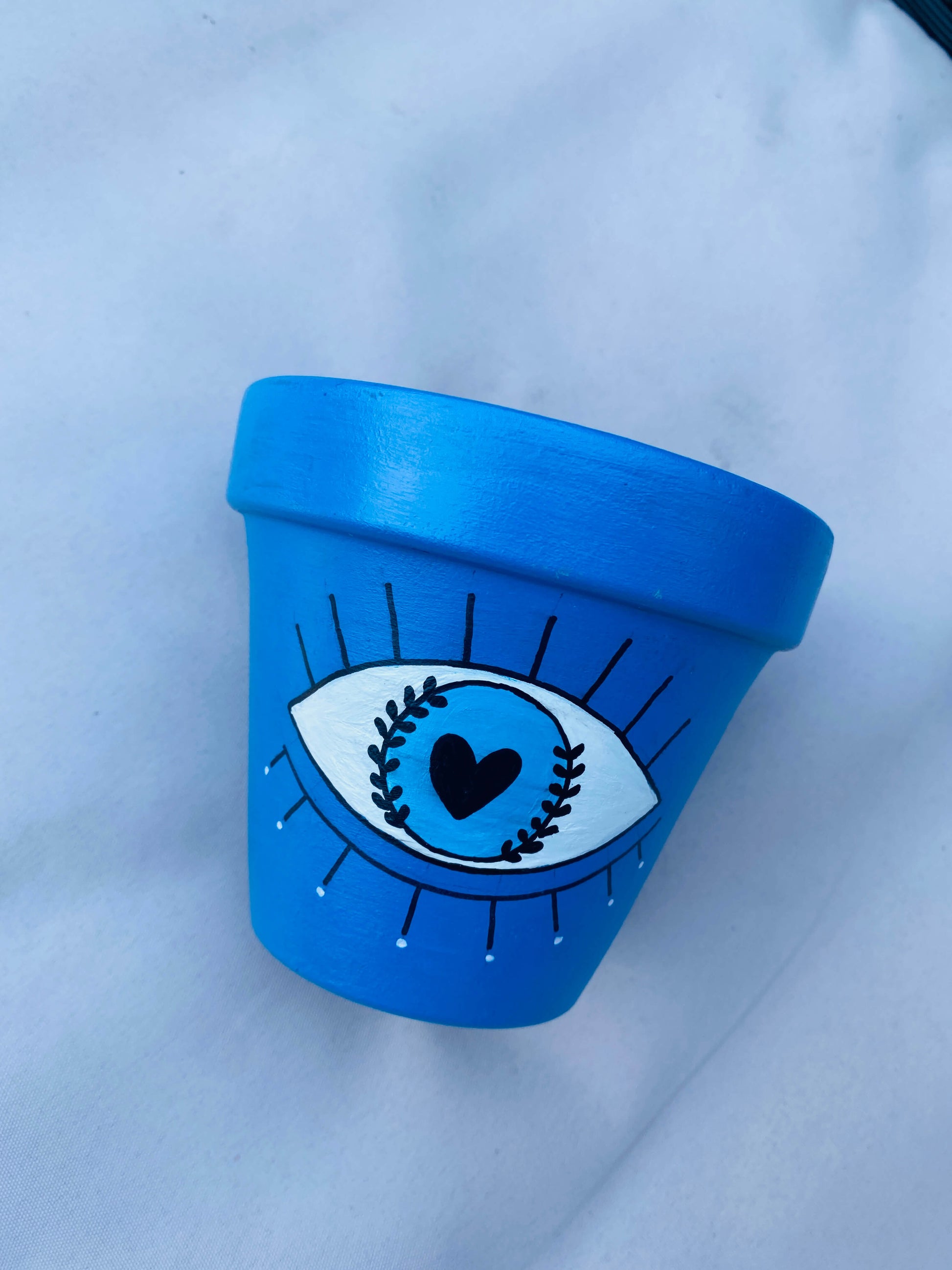 evil eye planter pot Evil Eye Handpainted Planter